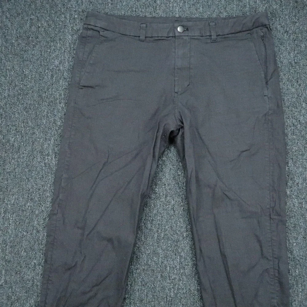 Lululemon Pants Mens 36x32 Gray Commission Slim Oxford Zip Pocket Straight